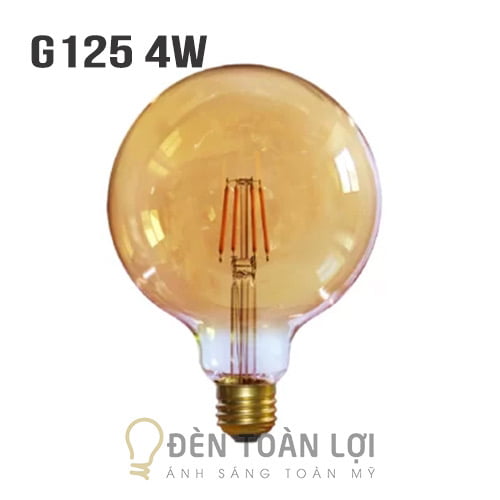 Bóng Đèn: Mẫu bóng LED G125 vỏ vàng 4W trang trí quán trà sữa ...