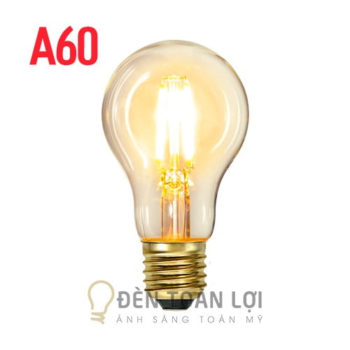 Bóng Dèn Bóng LED Edison A60 4W vỏ vàng - Đèn Toàn Lợi Hà Nội