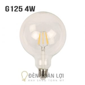 Bóng Đèn: Mẫu bóng LED Edison G125 vỏ trong 4W