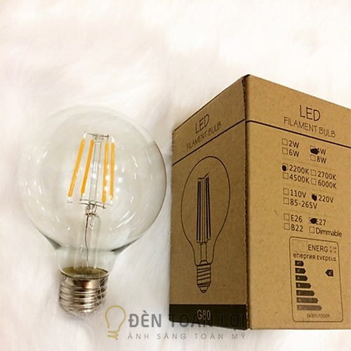 Bóng Đèn: Mẫu bóng đèn Led Edison G80 trang trí quán cafe