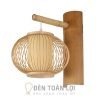 Đèn Mây Tre: Mẫu đèn vách tre choá tròn phi 20cm trang trí vách quán ăn