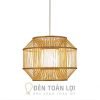 Đèn Mây Tre: Mẫu đèn tăm tre đan lồng vải trang trí bàn ăn