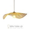 Đèn Mây Tre: Mẫu đèn nan tre đan hình lá sen trang trí quán ăn